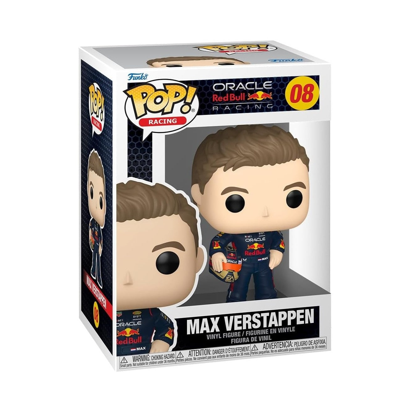 Funko Pop! #8 Red Bull Racing Max Verstappen With Helmet Mini