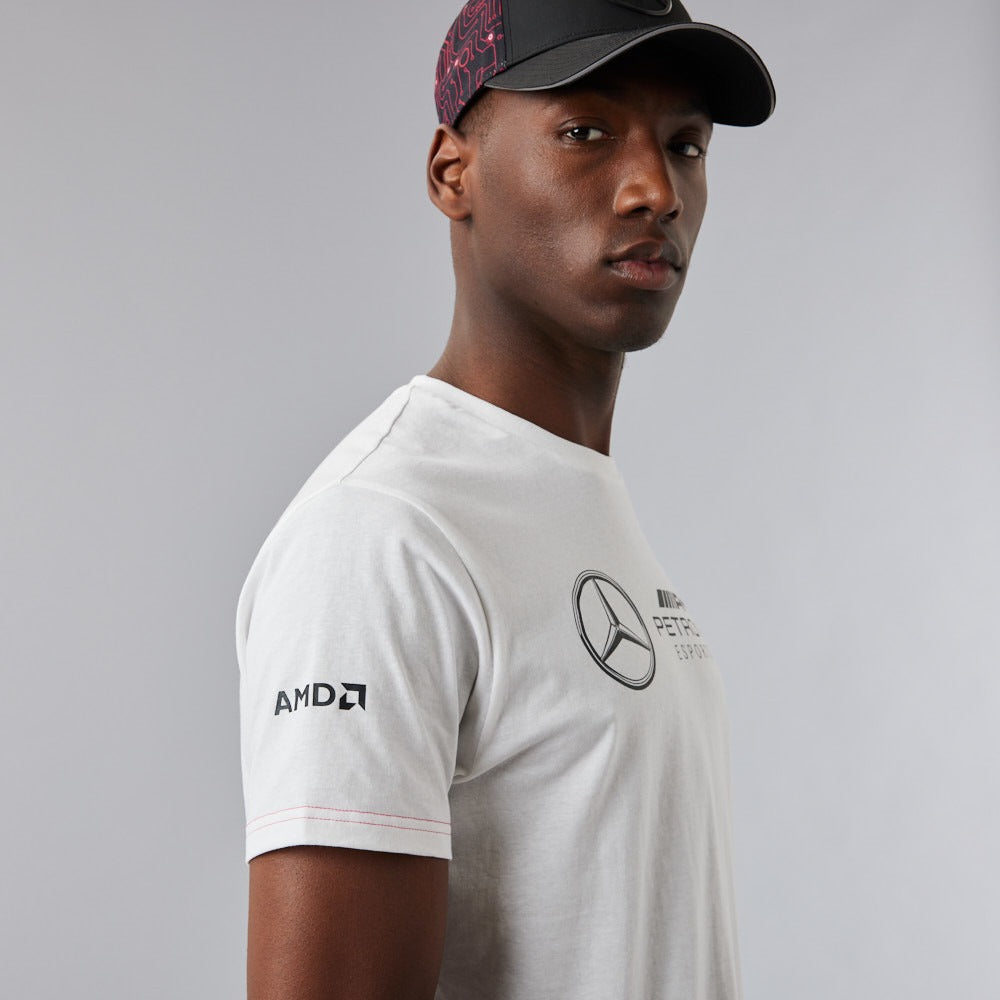 Mercedes E-Sports Chest Logo Tee - White