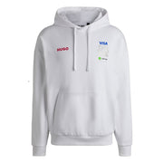 Visa Cash App RB F1 Hugo Big Logo Hoodie Unisex - White