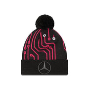 Mercedes E-Sports All Over Print Cuff Knit Bobble Beanie
