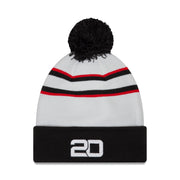 Haas F1 Driver Kevin Magnussen Cuff Beanie Adults - White/Black
