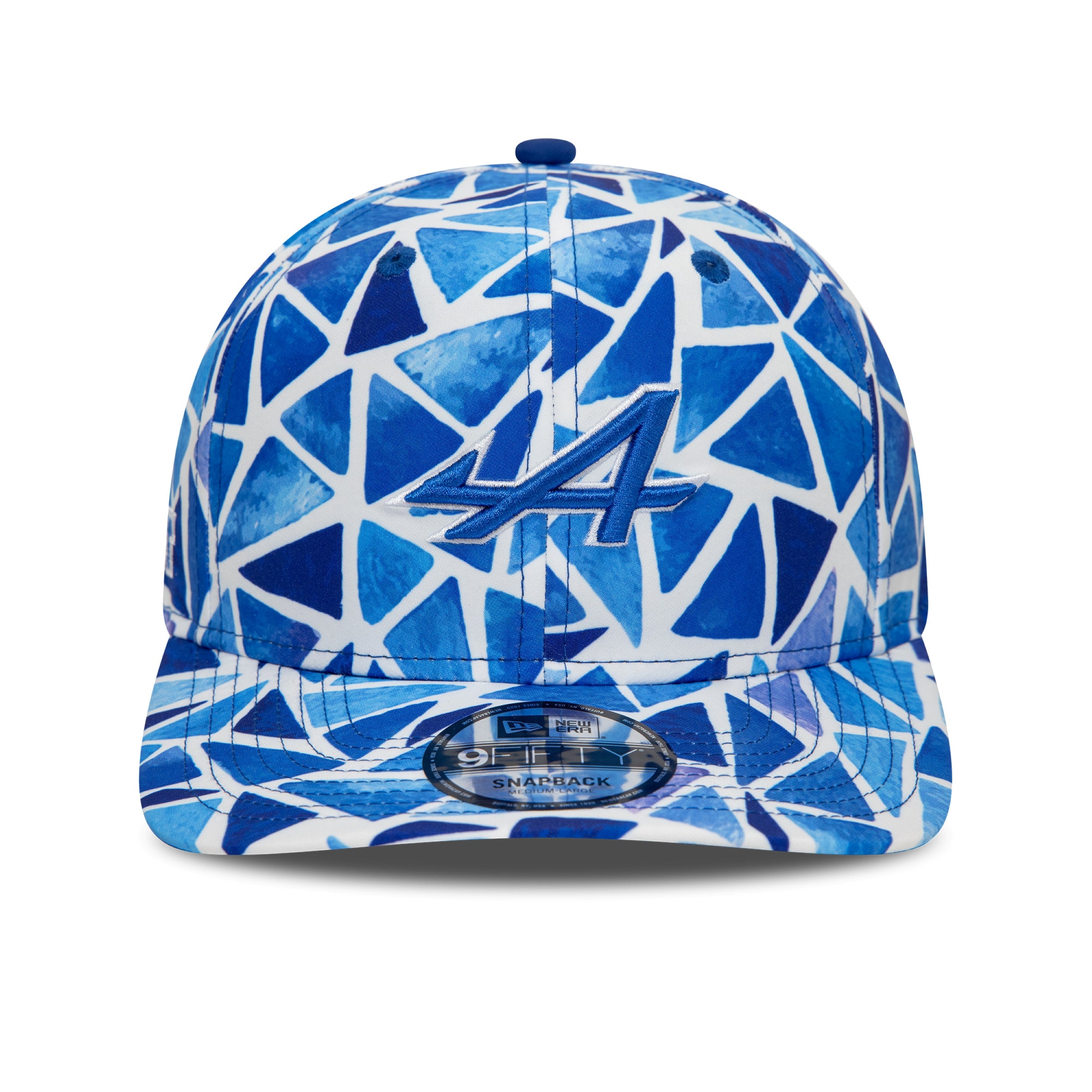 Alpine F1 Barcelona All Over Print 9Fifty Cap Pre Curve Cap Adults - Medium Blue/White