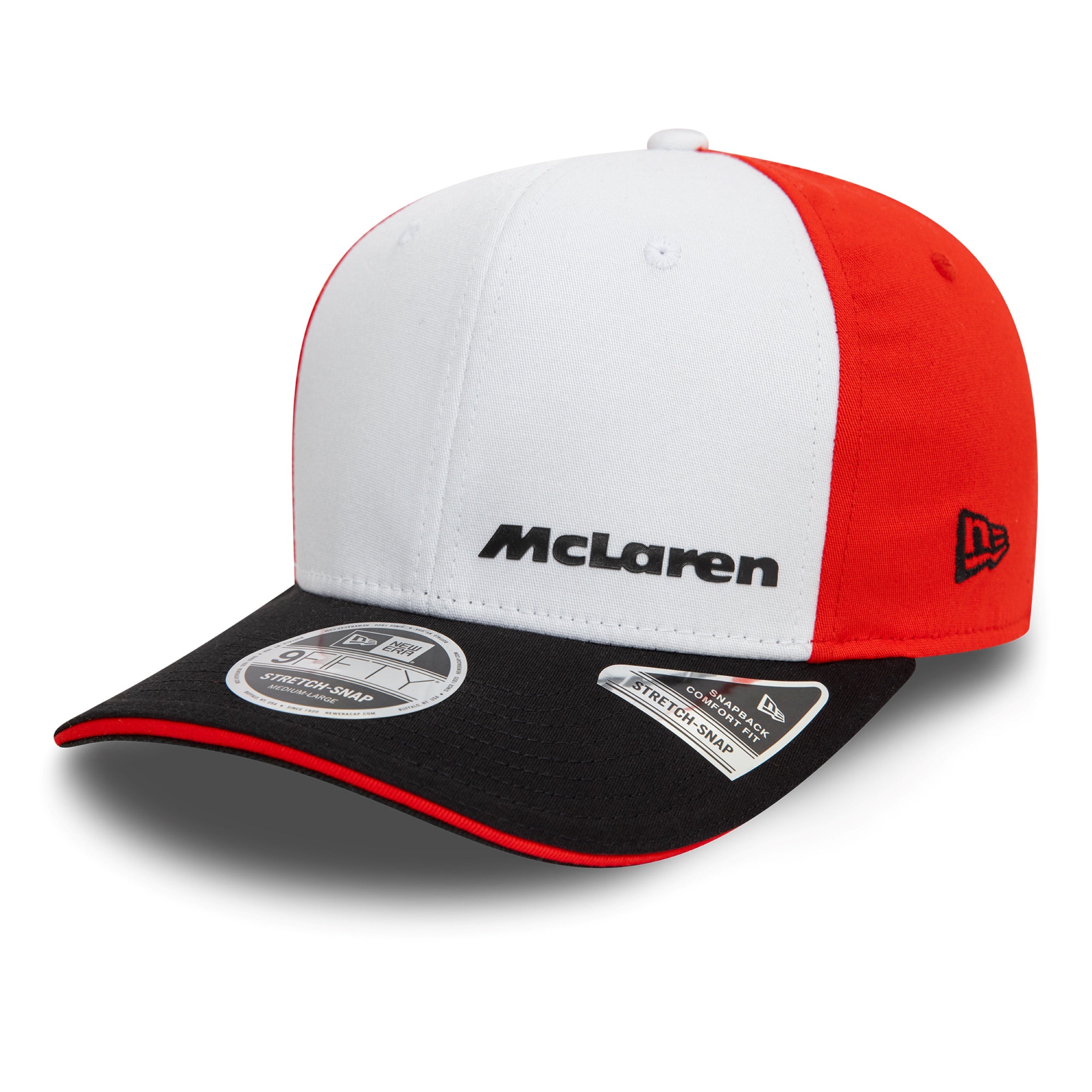 McLaren Racing F1 Team Monaco 9Fifty Cap Stretch Snap Cap Adults - White/Hot Red