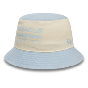 Red Bull Racing F1 Contrast Tapered Bucket Hat Adults - Light Cream/Pastel Blue
