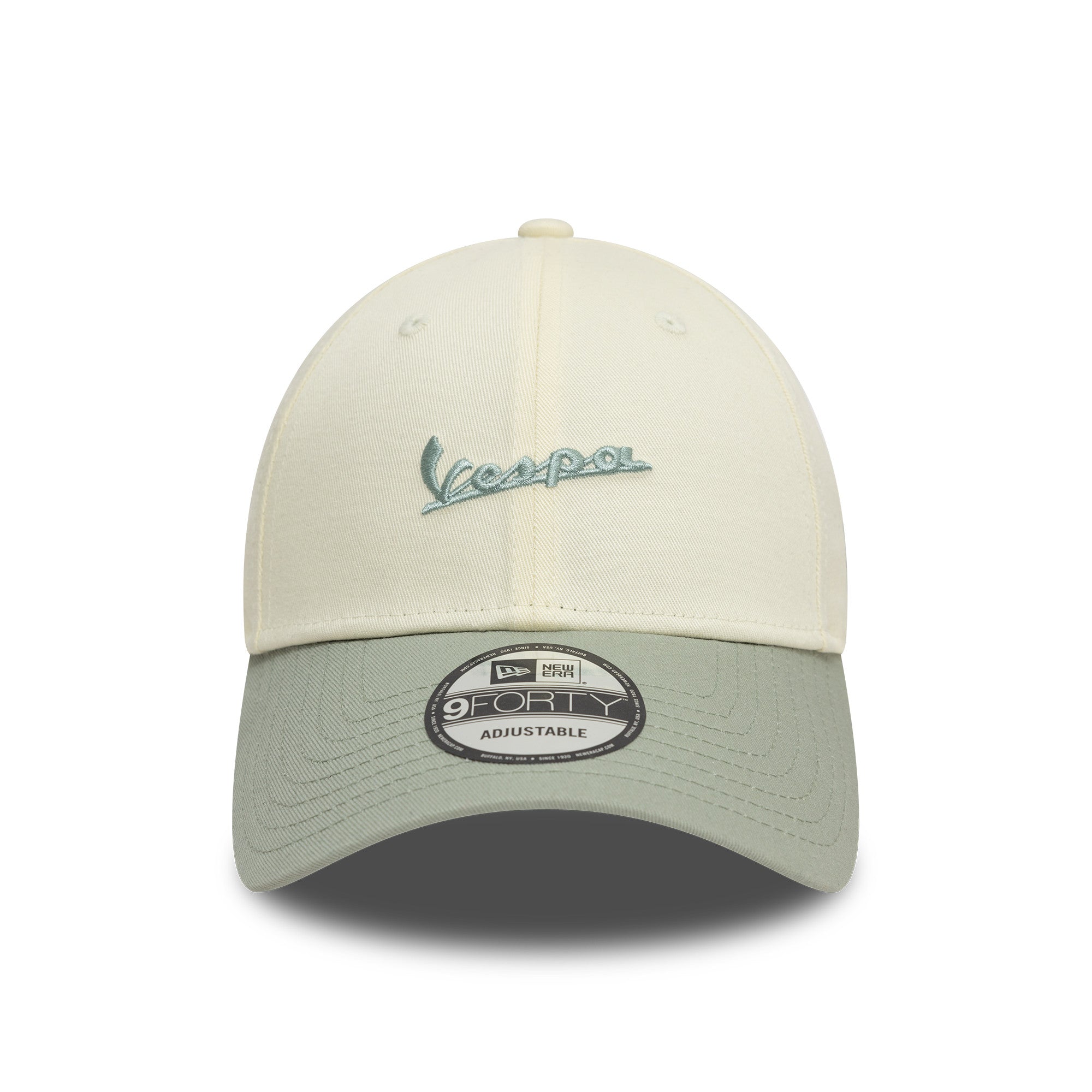 Vespa Contrast Side Logo 9Forty Cap Adults - Chrome White/Evergreen