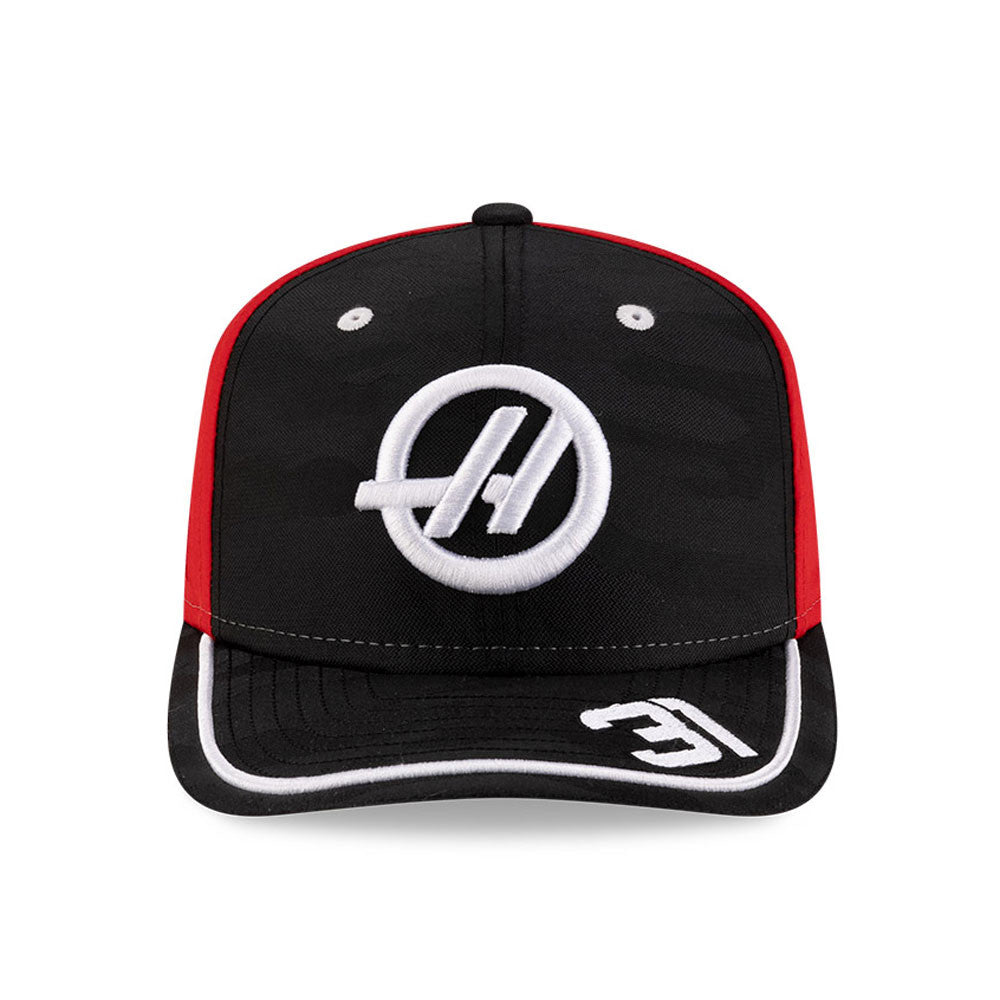 Haas F1 Rep Kevin Magnussen Camo 9Seventy Cap Stretch Snap Adults - Black/Scarlet