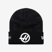 Haas F1 Rep Nico Hulkenberg Camo Cuff Beanie Adults - Black/Scarlet