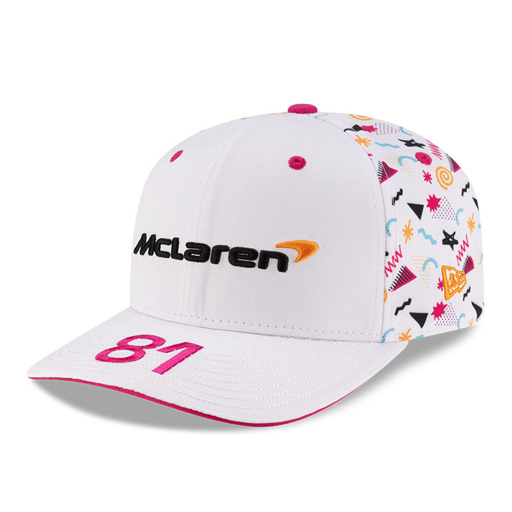 McLaren Racing F1 Team 2025 Oscar Piastri Miami 9Seventy Cap Stretch Snap Adults - White