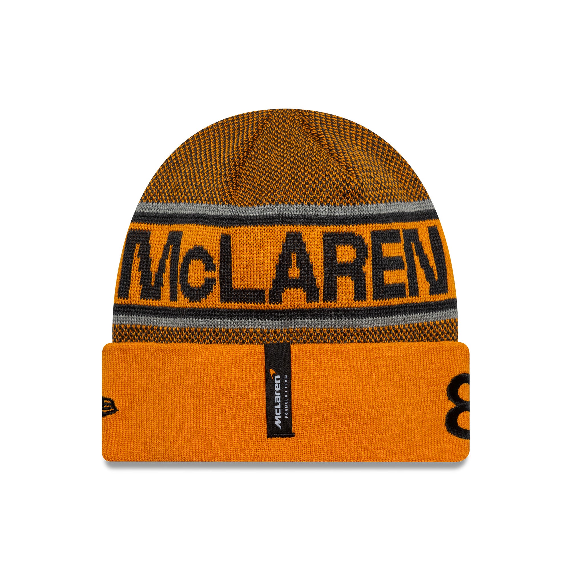 McLaren Racing F1 Team 2025 Oscar Piastri Cuff Beanie Adults - Papaya