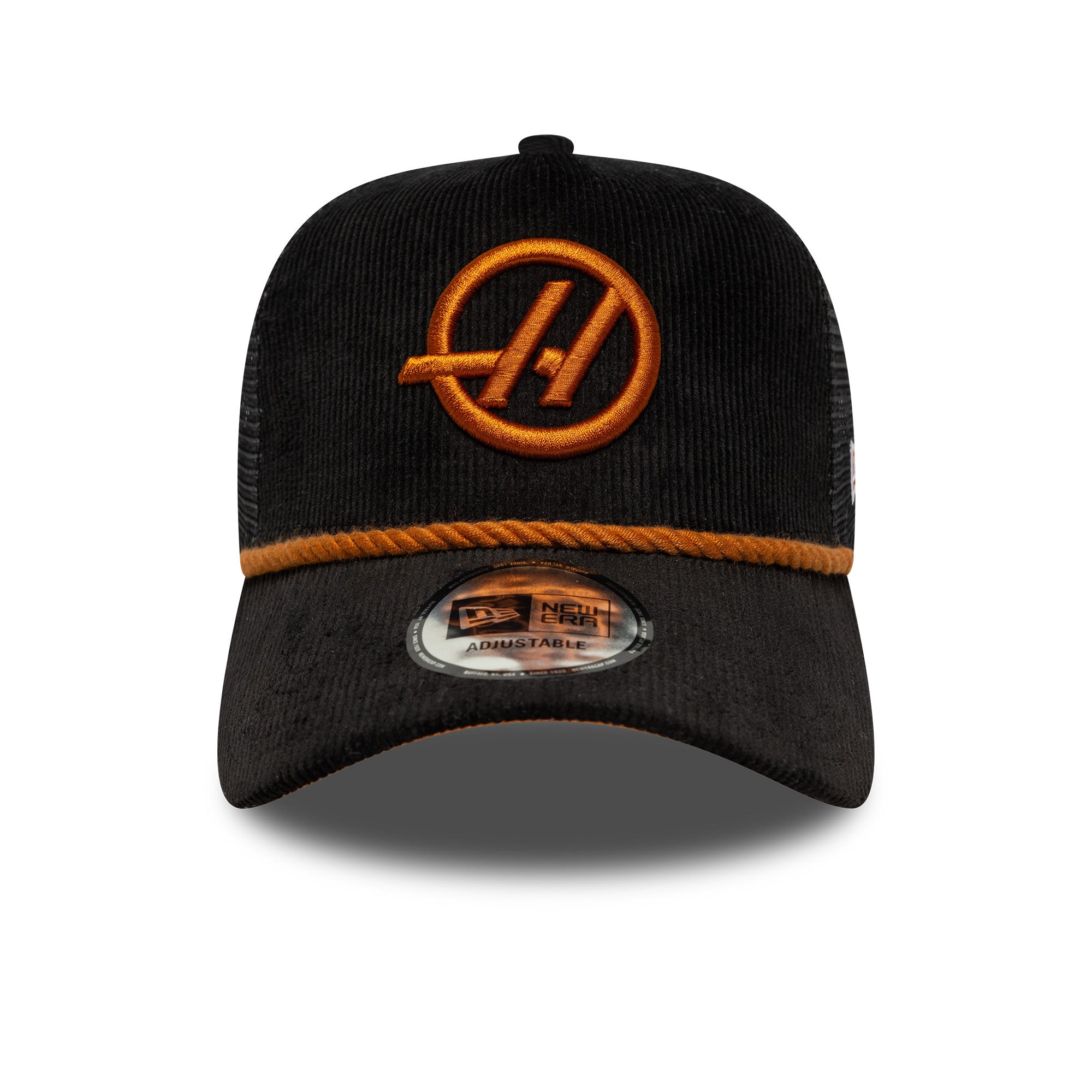 Haas F1 Cord Trucker Cap Adults - Black