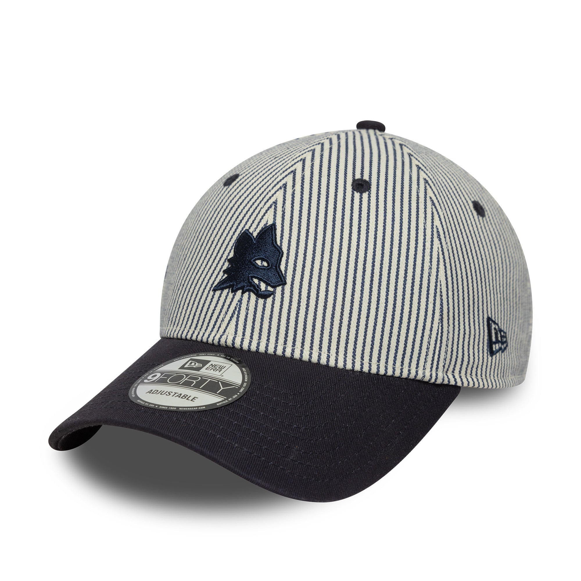AS Roma Pinstripe 9Forty Cap Adults - Ivory/Navy