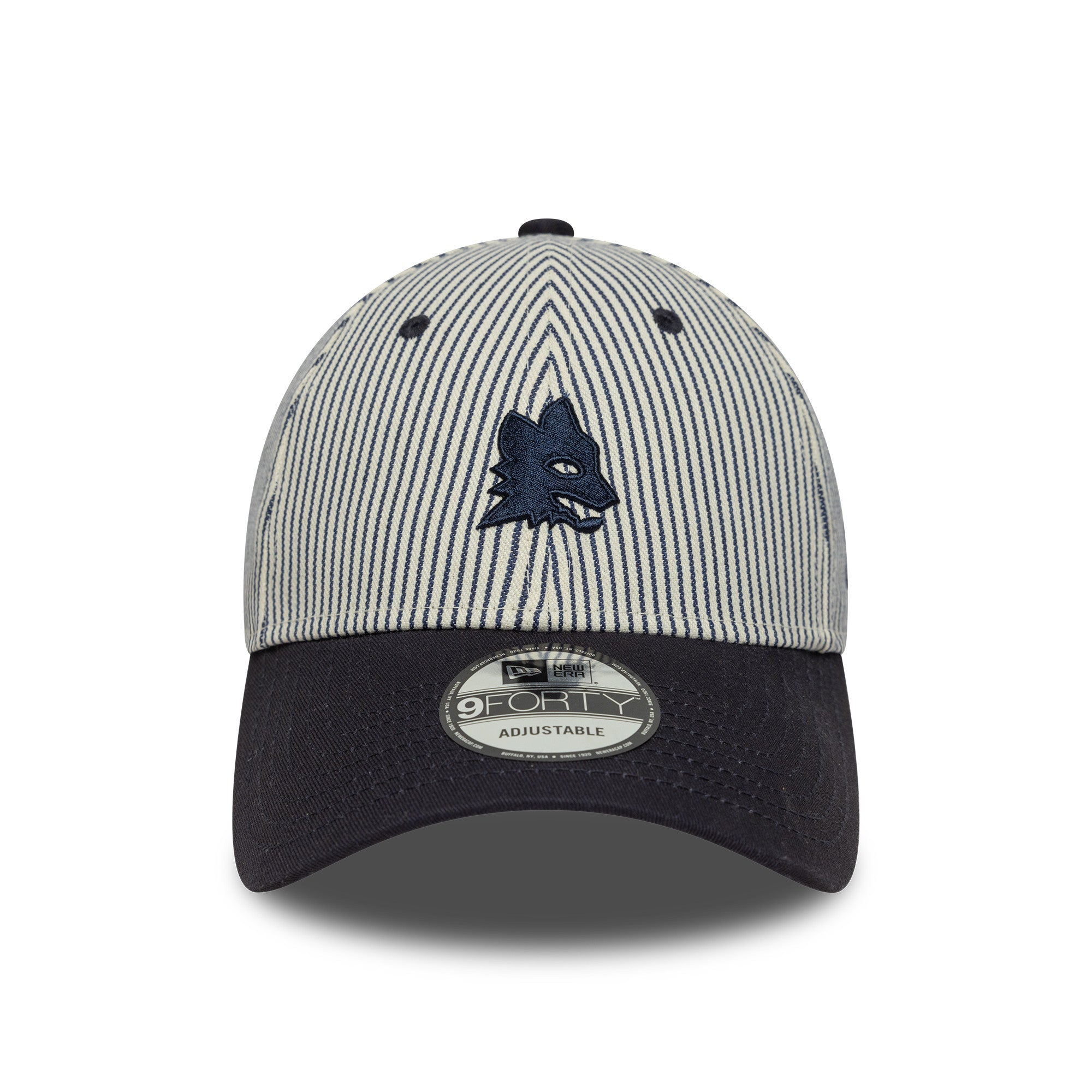 AS Roma Pinstripe 9Forty Cap Adults - Ivory/Navy