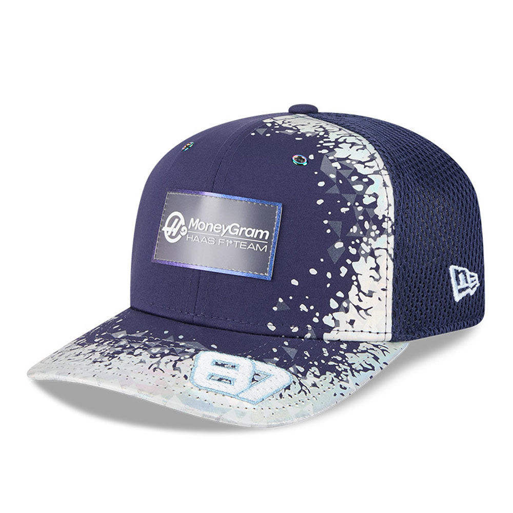 Haas F1 Vegas Oliver Bearman 9Seventy Cap Stretch Snap Adults - Light Navy