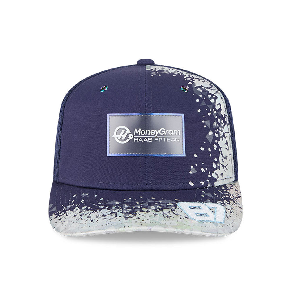 Haas F1 Vegas Oliver Bearman 9Seventy Cap Stretch Snap Adults - Light Navy