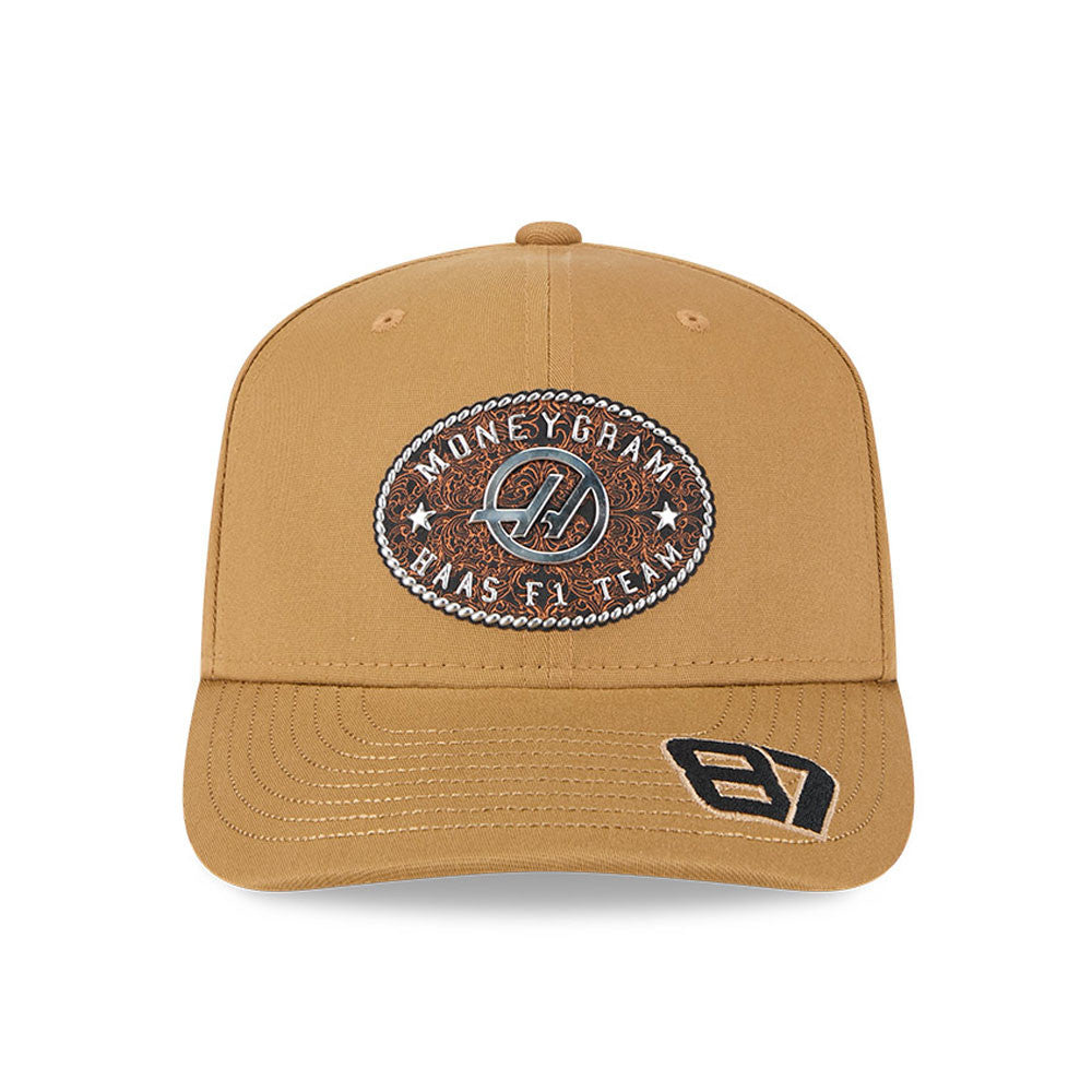 Haas F1 Austin Oliver Bearman 9Seventy Cap Stretch Snap Adults - Beige