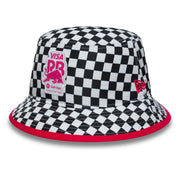 Visa Cash App RB F1 Checkerboard Tapered Bucket Hat Adults - White