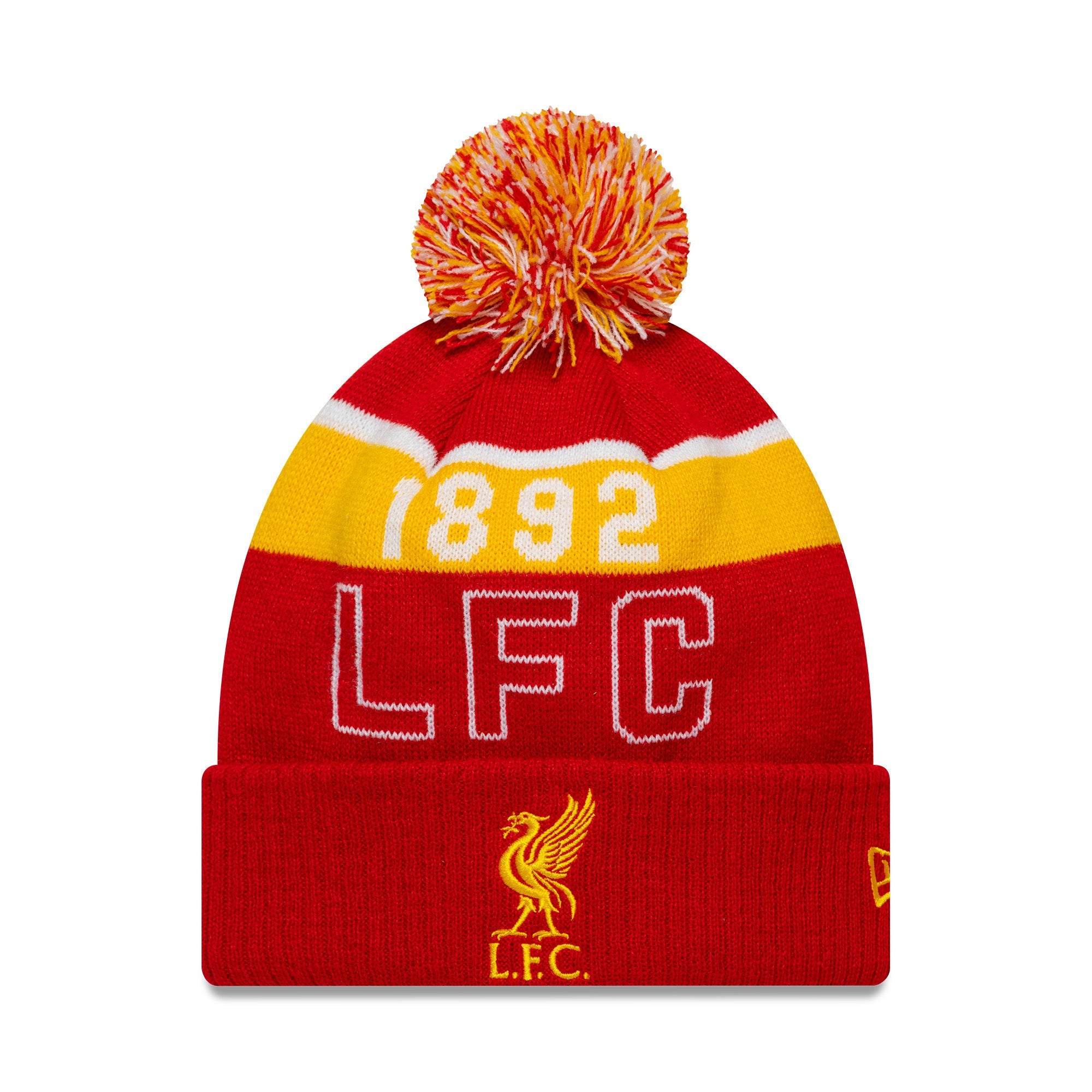 Liverpool FC Sport Cuff Beanie Adults - Scarlet/Amber Gold