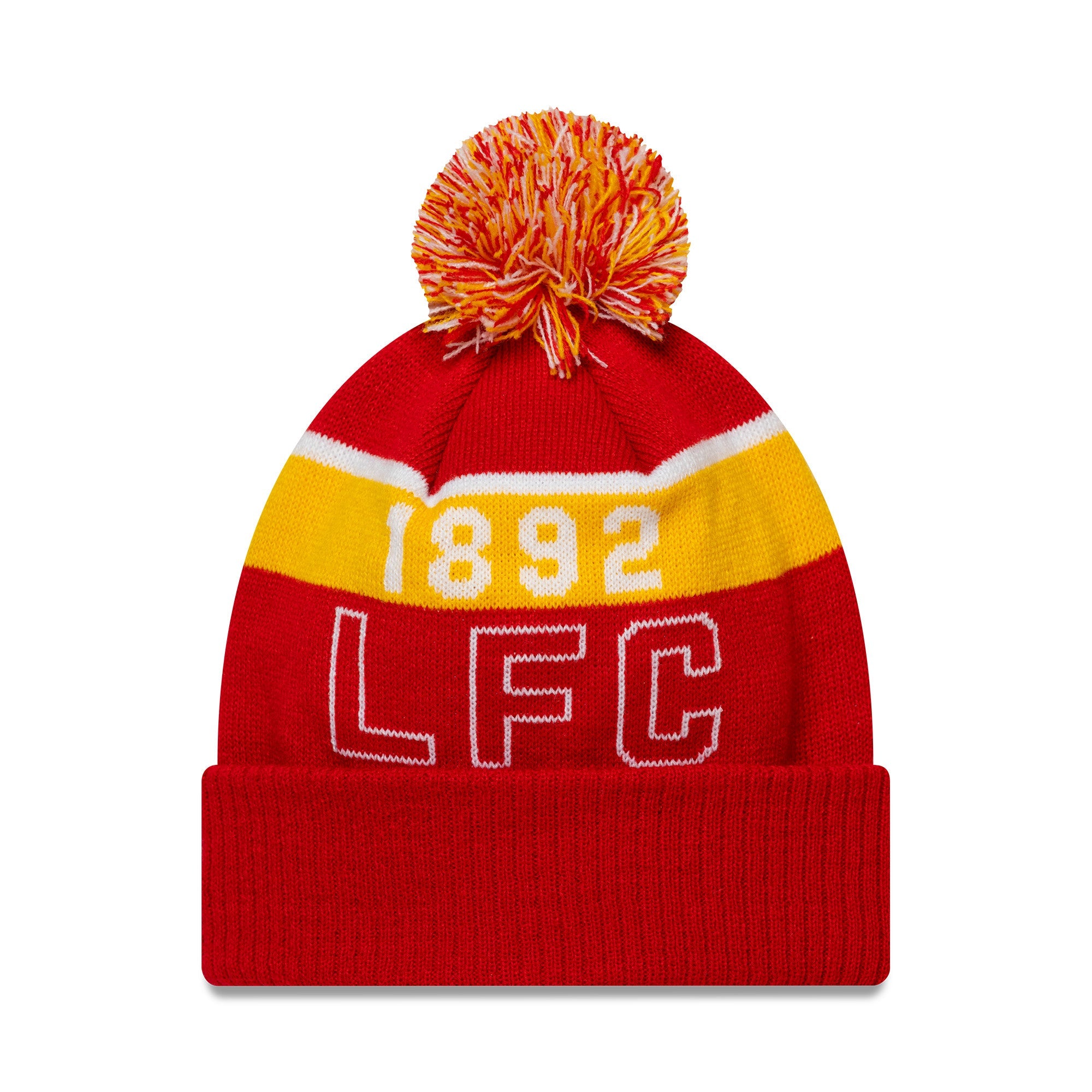 Liverpool FC Sport Cuff Beanie Adults - Scarlet/Amber Gold