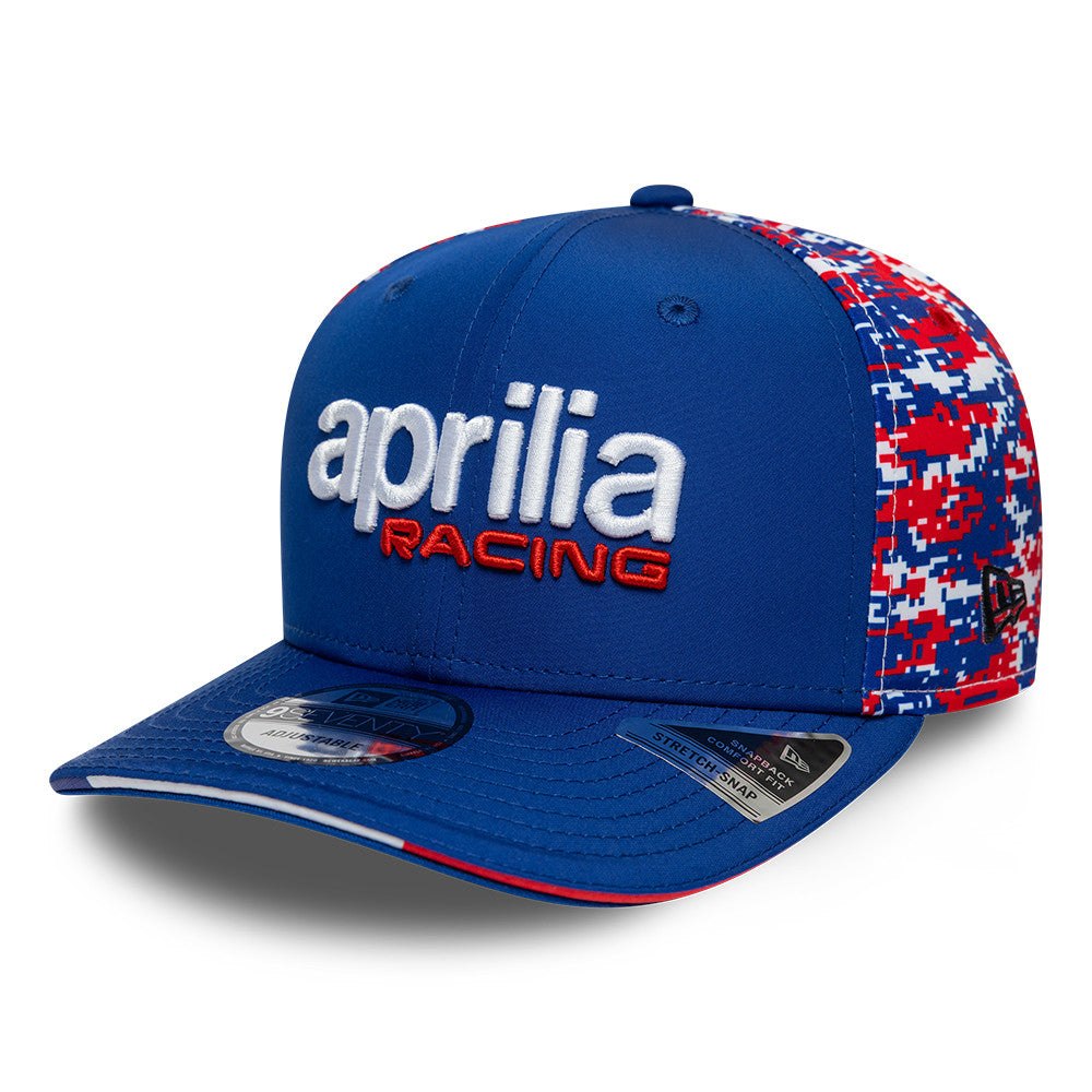 4076 Cap Racing Aprilia Team 2026 Le Mans 9Seventy Cap Stretch Snap Adults - Bright Ro ...