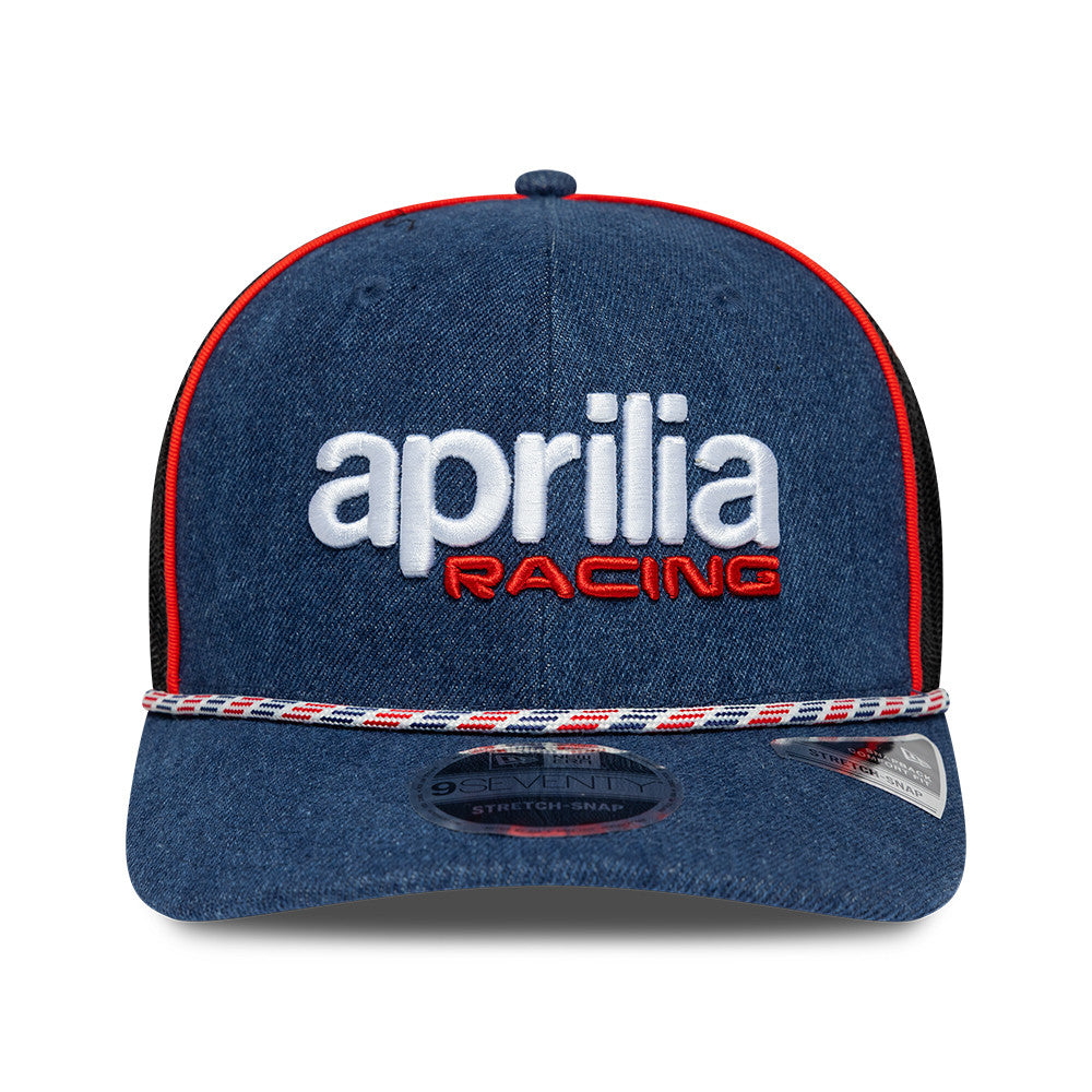 Aprilia Team 2026 Austin 9Seventy Cap Stretch Snap Adults - Open Blue