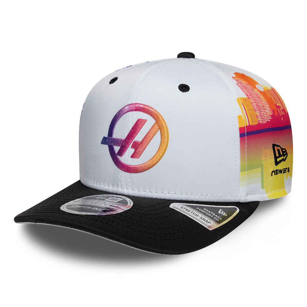 Haas F1 Miami 9Seventy Cap Stretch Snap Adults - White