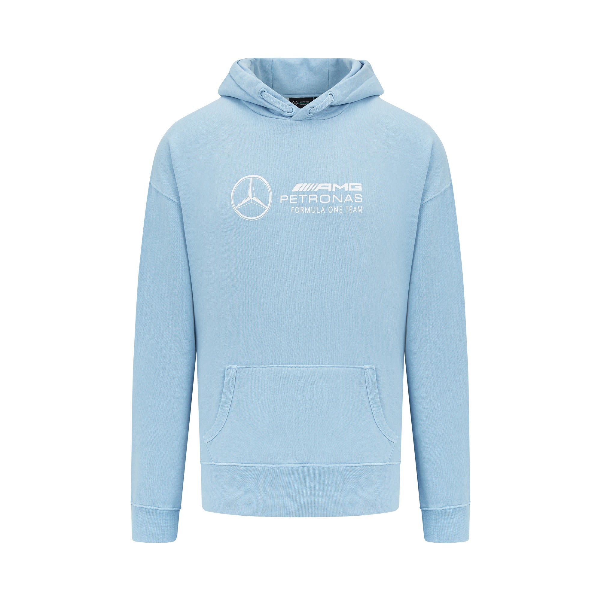 Mercedes AMG Petronas F1 Retro Hoody Mens - Sky
