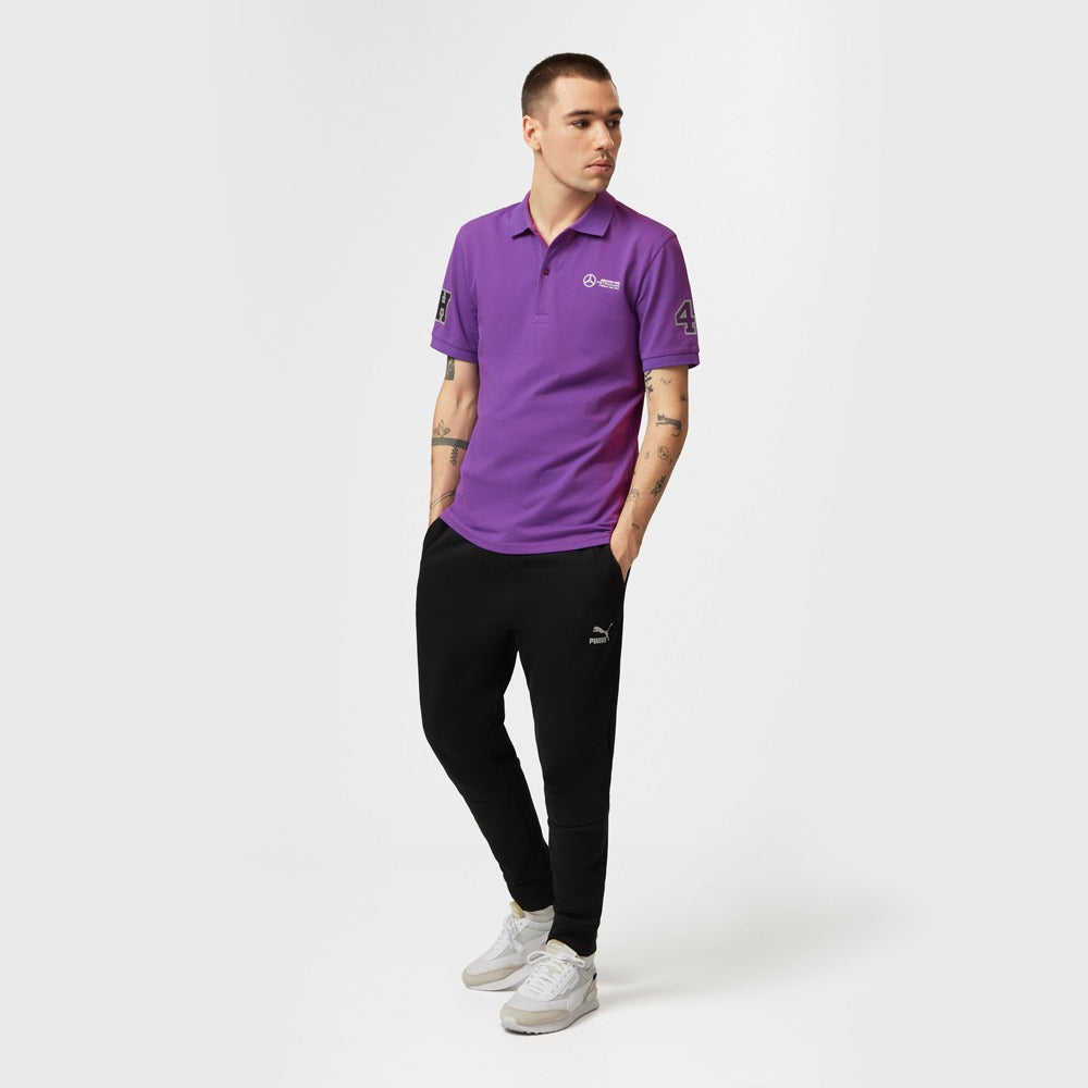 Mercedes AMG Petronas F1 Lewis Hamilton Polo Mens - Purple