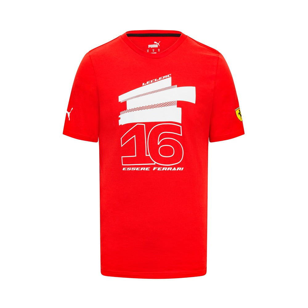 Scuderia Ferrari Driver Charles Leclerc Tee Mens - Red