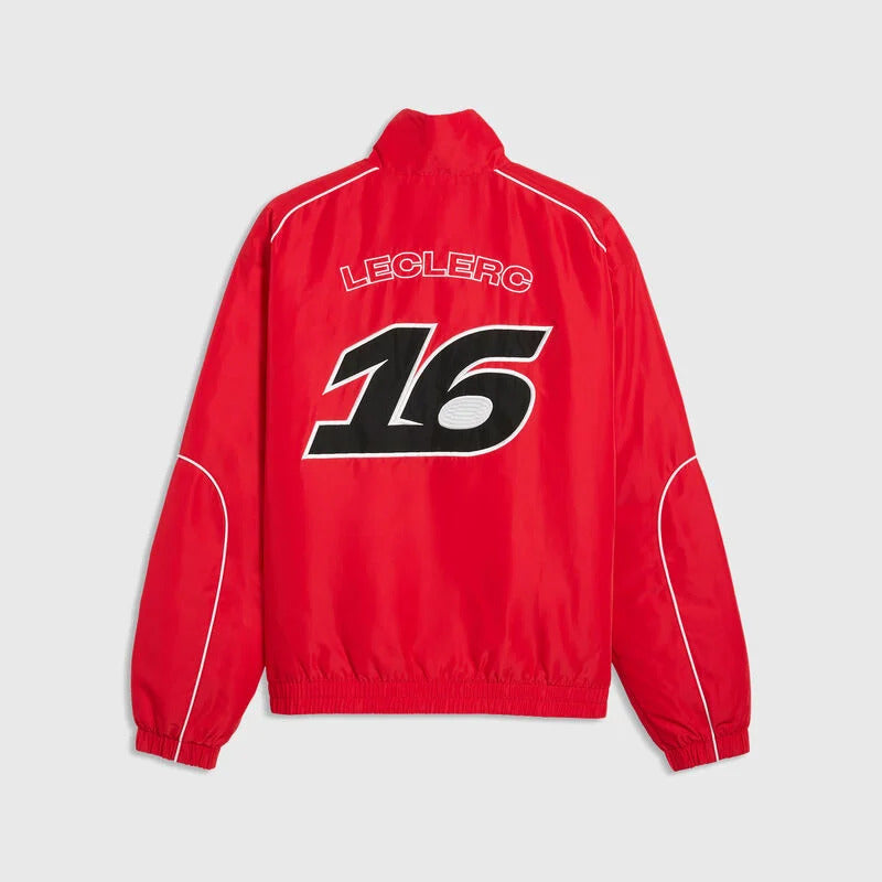 Scuderia Ferrari F1 Driver Charles Leclerc Racing Jacket Mens - Red