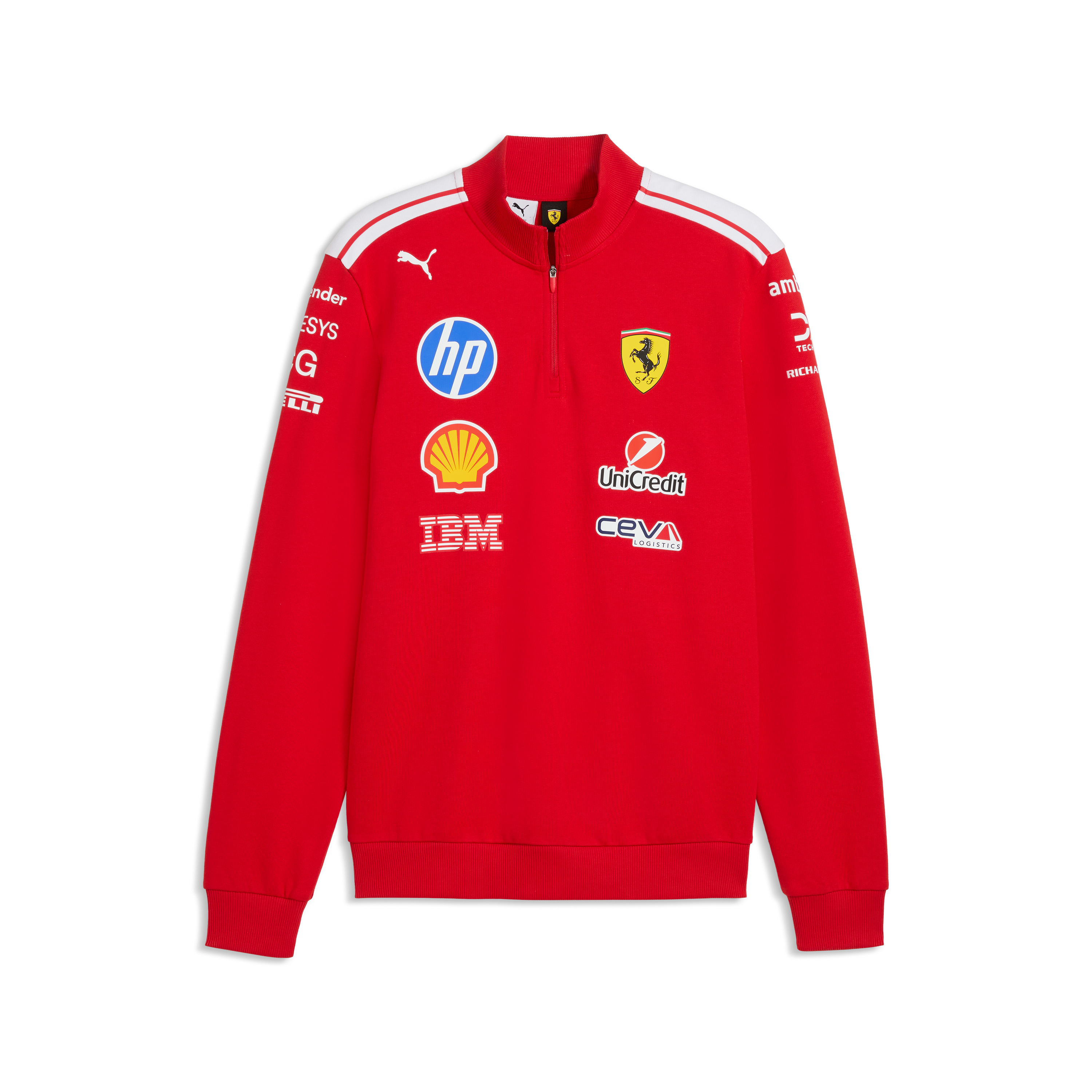 Scuderia Ferrari F1 Team 2026 T7 Half Zip Mens - Red