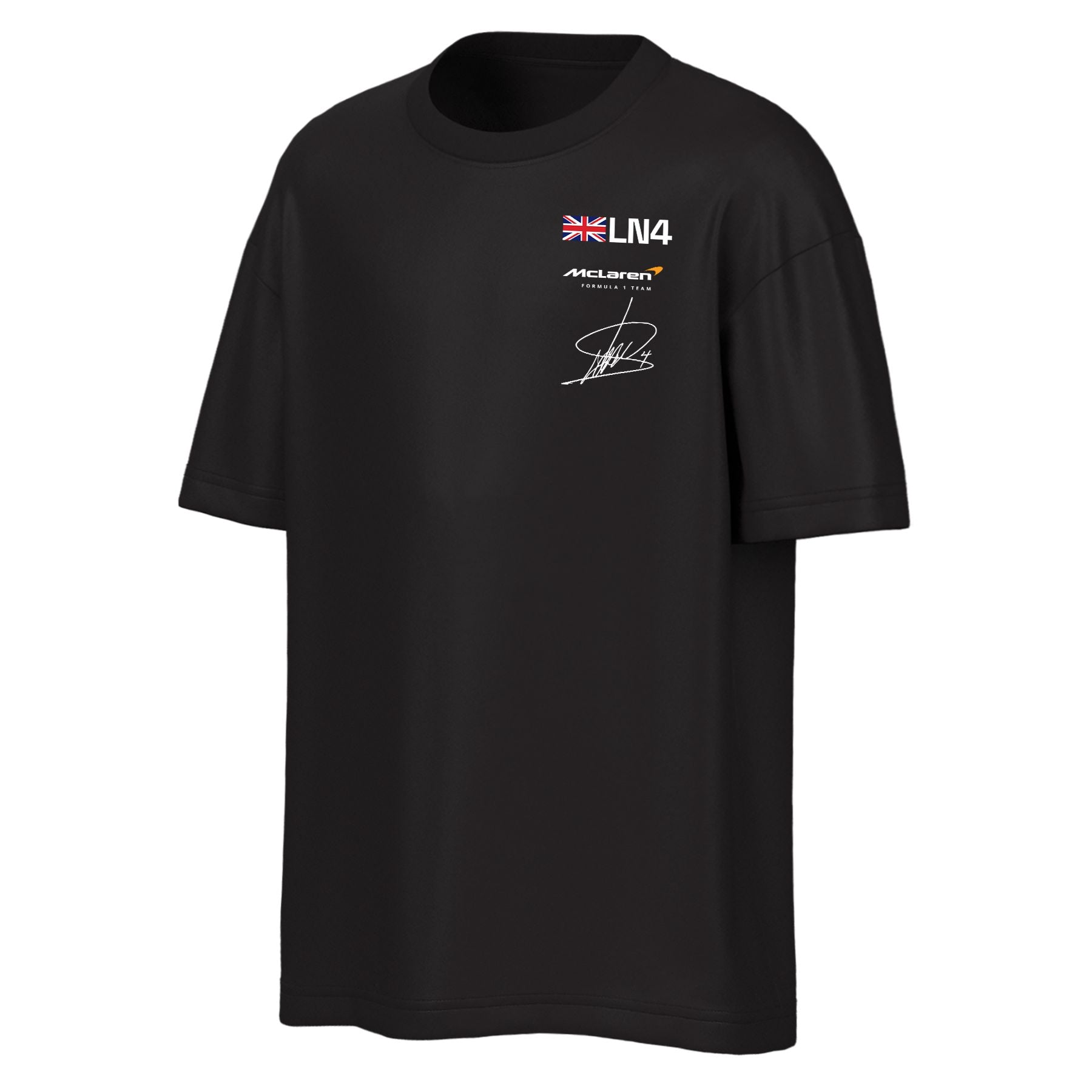 McLaren Racing F1 Lando Norris Impulse Short Sleeve Heavyweight Tee Mens - Black