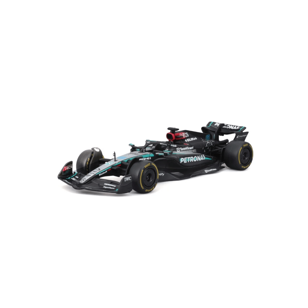 Bburago Mercedes AMG Petronas F1 W15 George Russell 63 Model Car Unisex - Black - 1:43 Scale