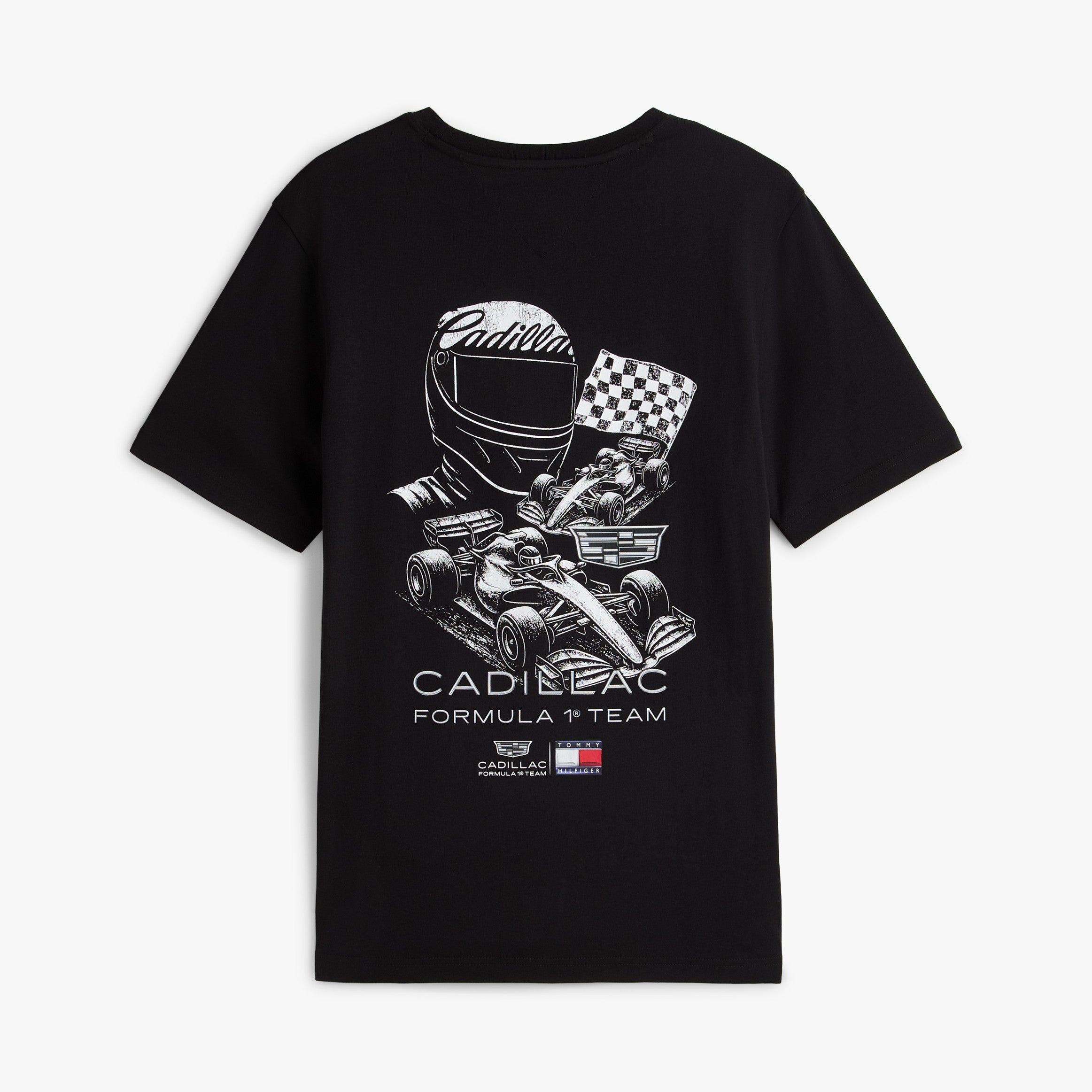 Cadillac F1 X Tommy Hilfiger Car Graphic Black Tee Mens - Black