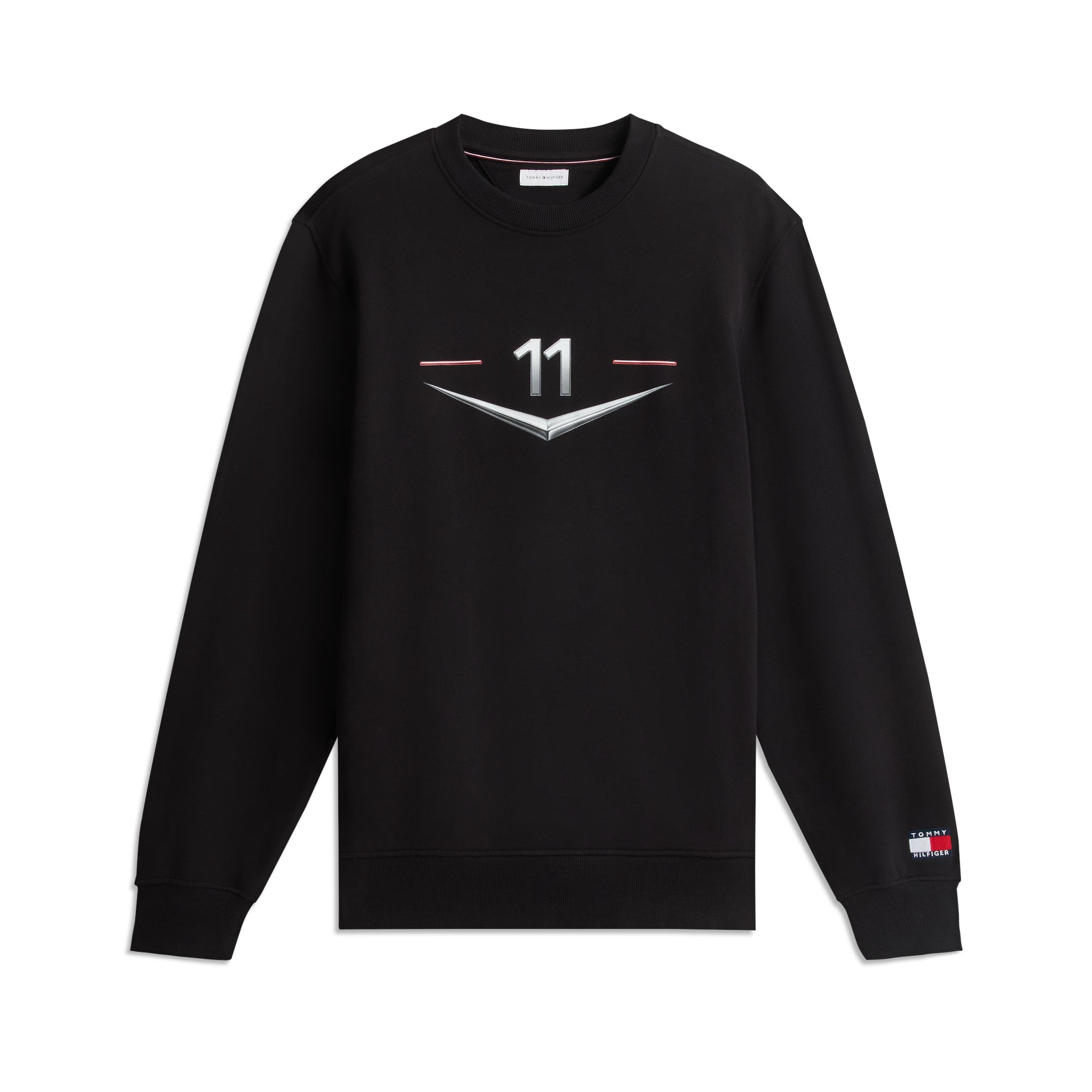 Cadillac F1 X Tommy Hilfiger Drivers Chevron Crew Mens - Black
