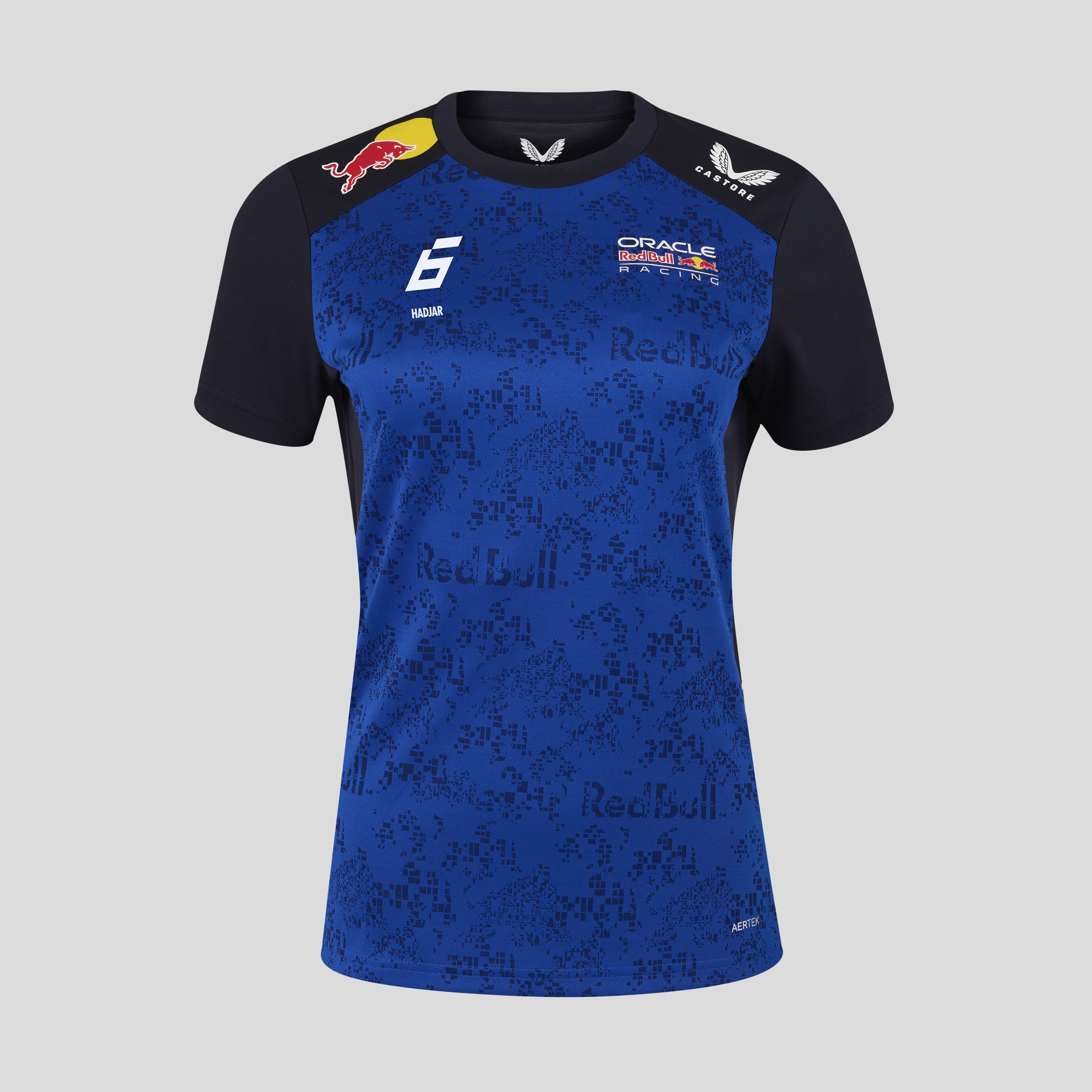 Red Bull Racing F1 Team 2026 T-Shirt Driver Isack Hadjar Womens - Night Sky / Surf The Web