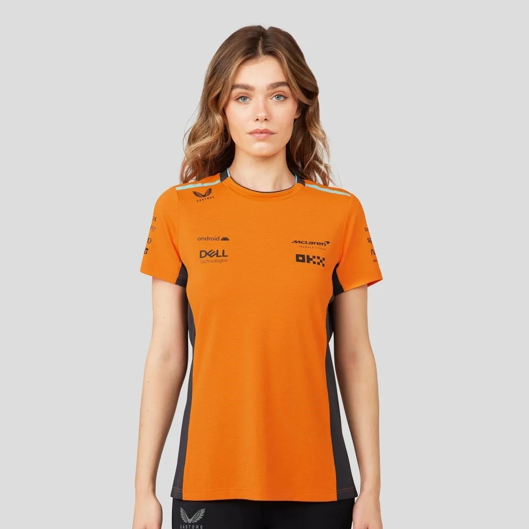 McLaren F1 2023 Team Set Up Tee Womens - Papaya
