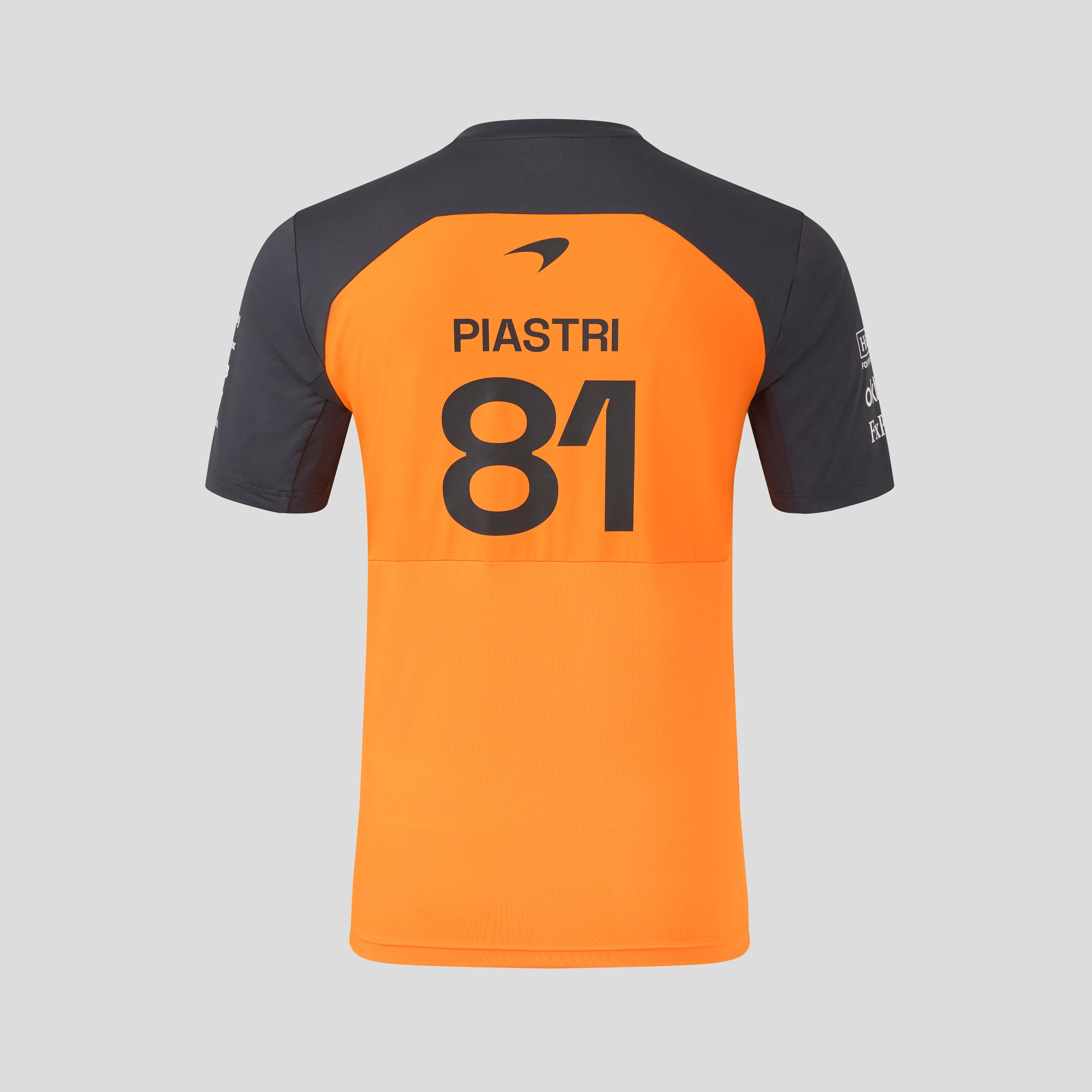 McLaren Racing F1 Official Team 2025 Set Up T-Shirt Oscar Piastri Mens - Papaya