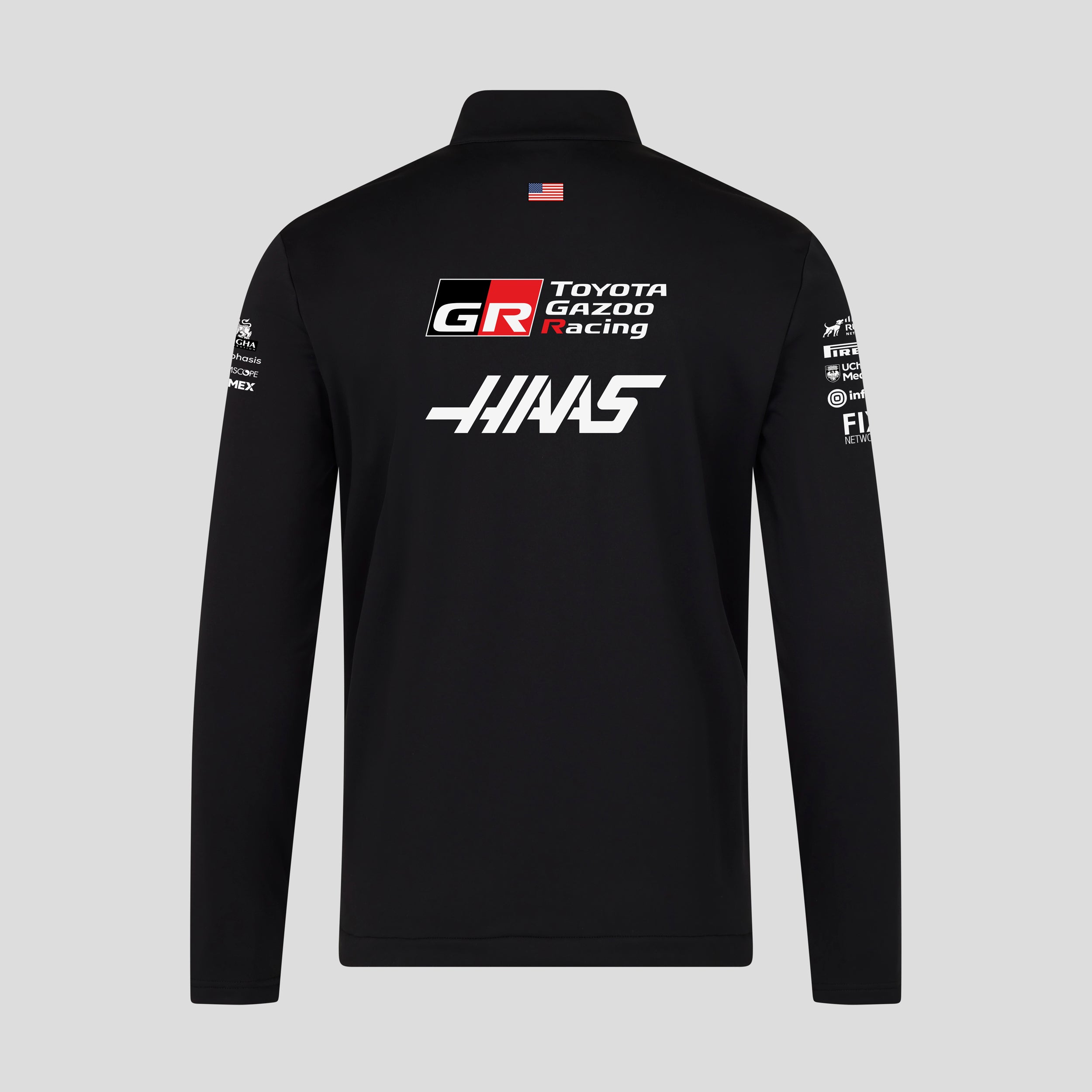 Haas F1 Team 2026 Soft Shell Jacket Unisex - Caviar / Flame Scarlet